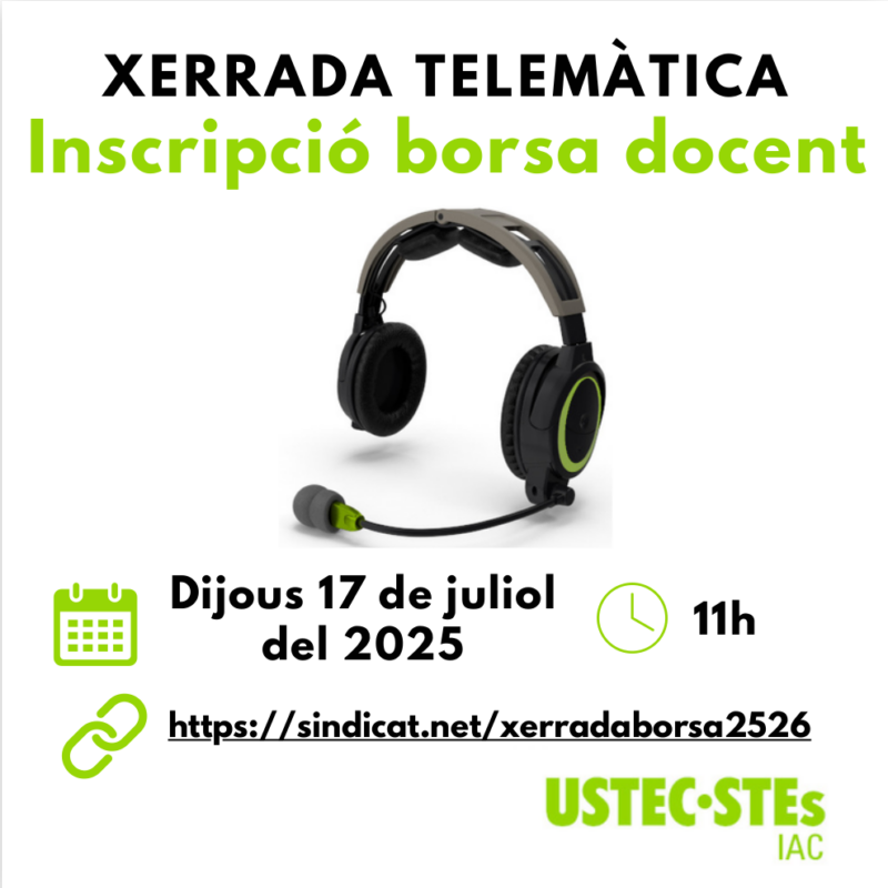 XERRADA TELEMÀTICA Inscripció borsa docent