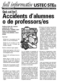 ACCIDENTS D'ALUMNES O DE PROFESSORS/ES