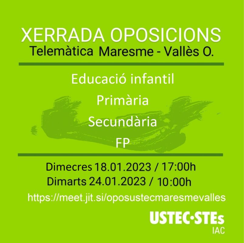 Xerrades Oposicions Maresme - Valès O.