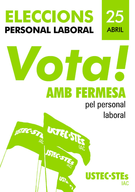 Eleccions laborals - Vota! amb fermesa