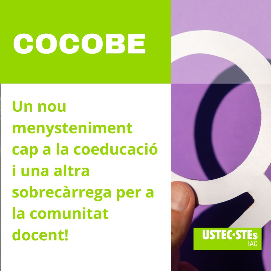 COCOBE: Un nou menysteniment cap a la coeducació - USTEC·STEs