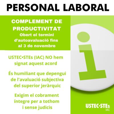 foto personal laboral complement de productivitat