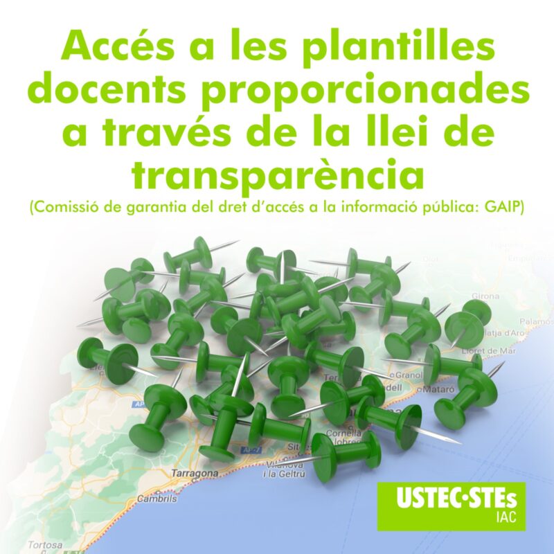 Accés plantilles per la llei de transparència