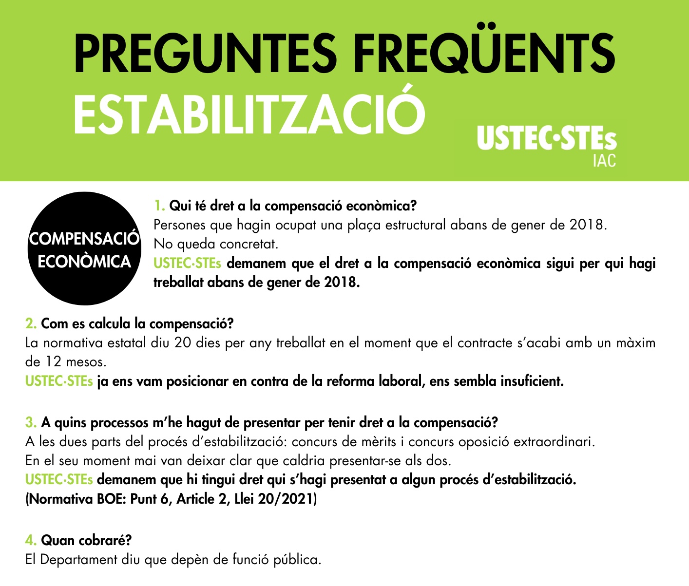 FAQS estabilització 1