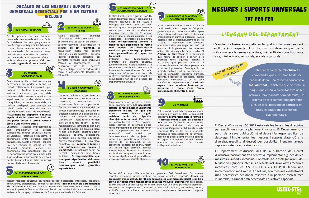 Les mesures i suport universals - USTEC·STEs