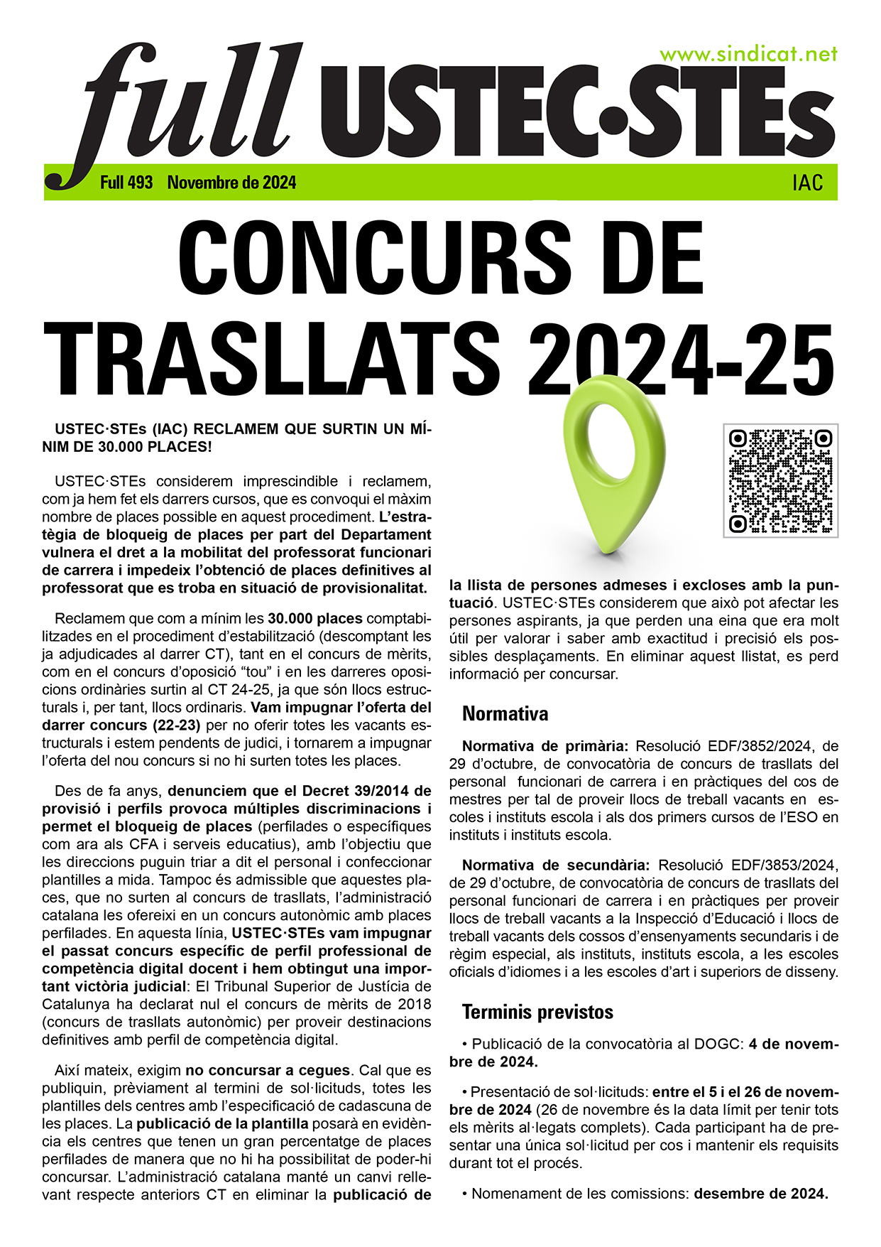Full 493 Concurs de trasllats 2024 a 150 ppp
