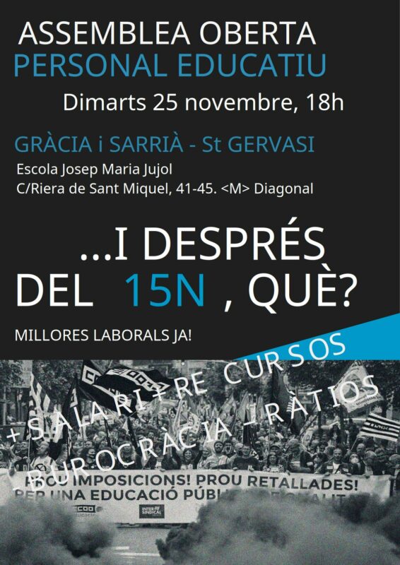 Assemblea Gràcia Sarrià Sant Gervasi